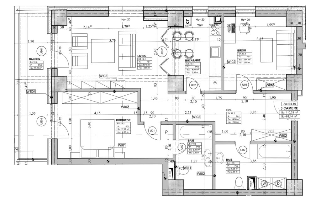 Apartament 3 camere A3-1 Orient Residence 2 – Orient Construct Decor